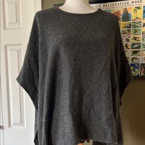 Ann Taylor Cashmere Charcoal Gray Women's Sweater/poncho